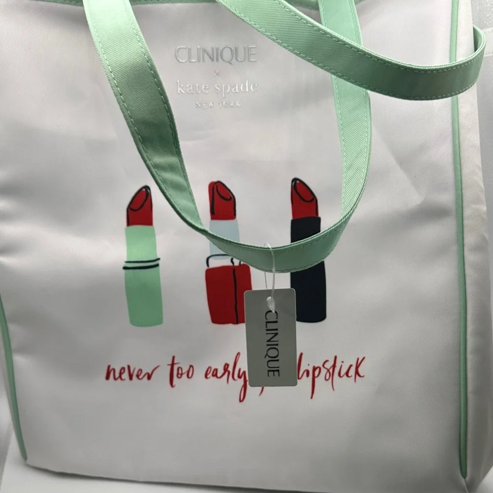 Clinique x Kate Spade collaboration tote bag NWT